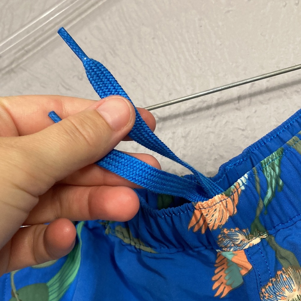 Patagonia Blue Parrot Print 100% Recycled Nylon Tropical Shorts Women's … - Picture 8 of 11